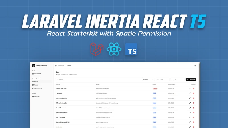 Laravel Inertia React TypeScript